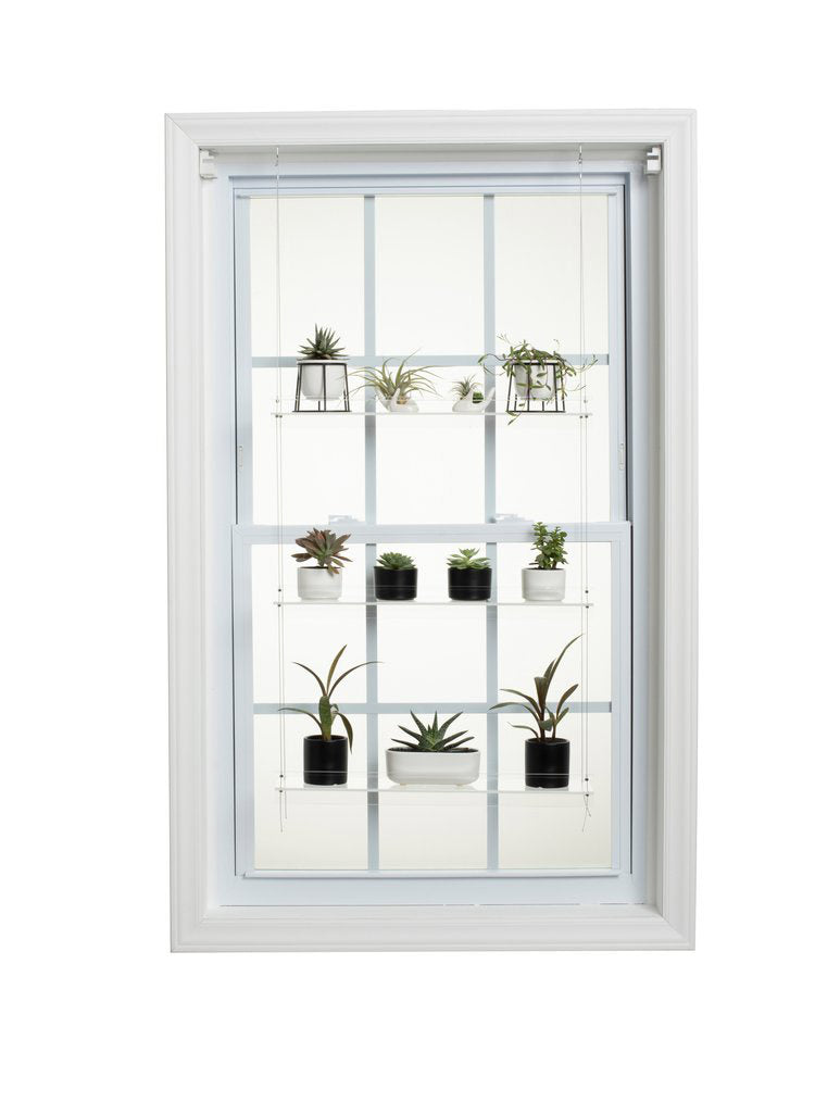 Beautiful Views clear acrylic window plant shelf hook mount