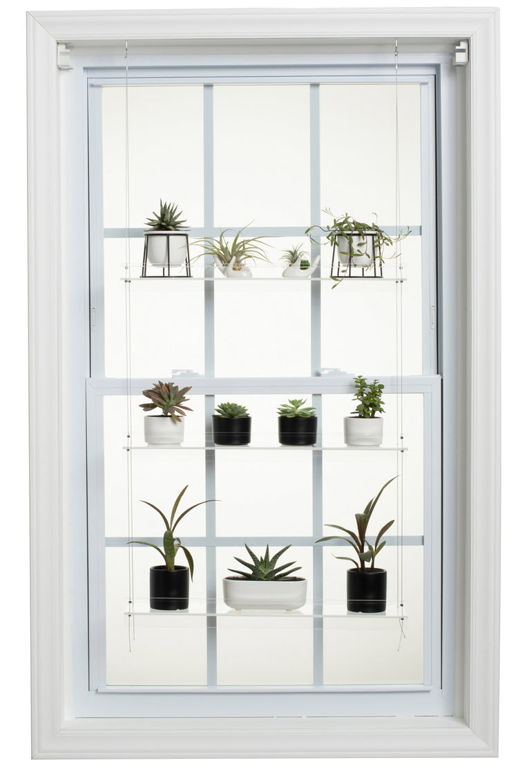 Hanging Window Plant Shelf - 3 Shelf.