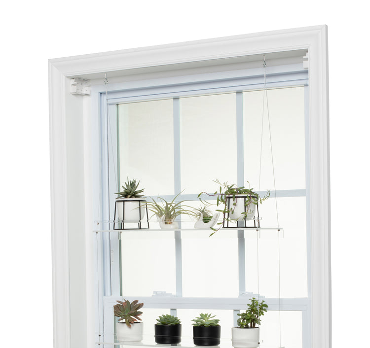 Hanging Window Plant Shelf - 2 Shelf.