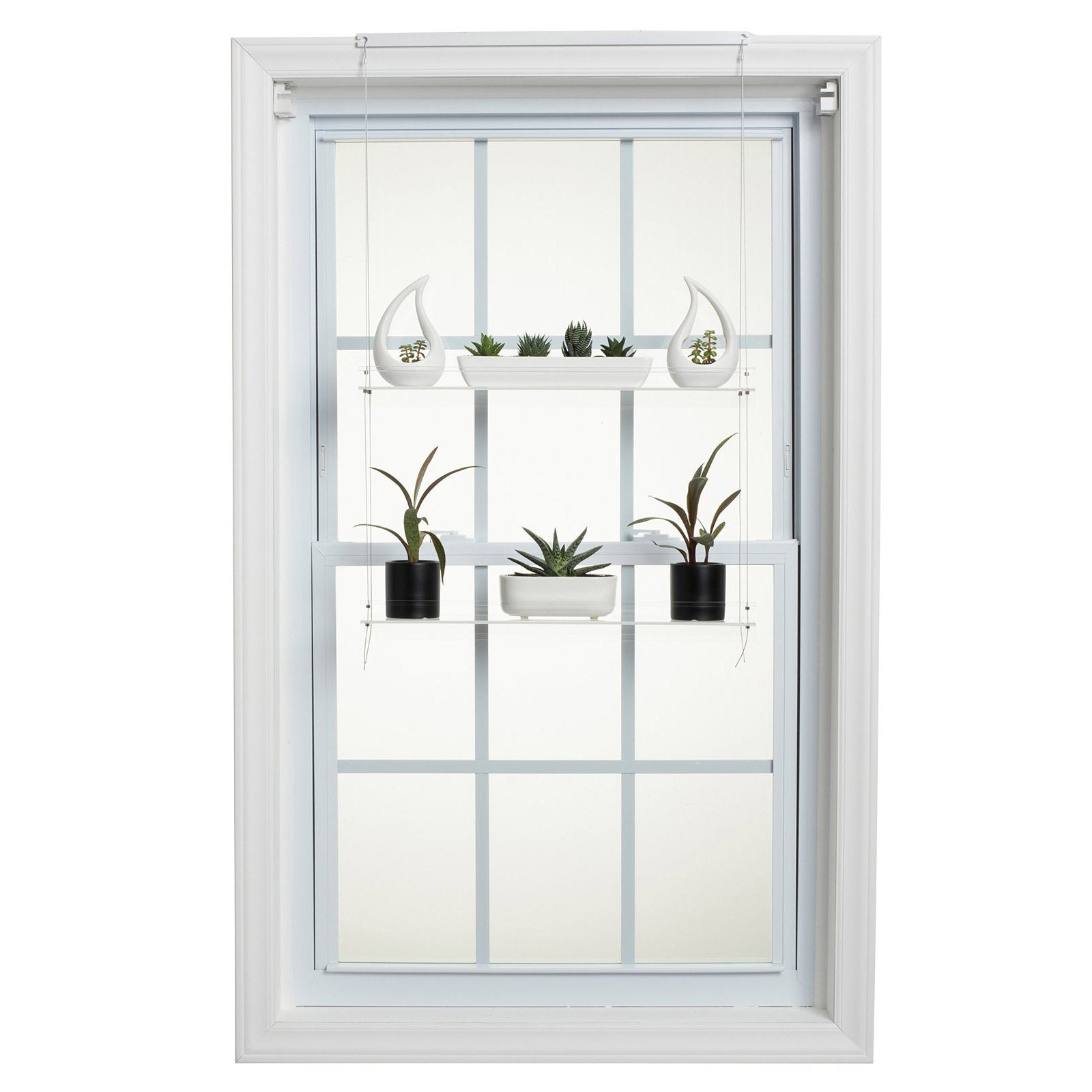Hanging Window Plant Shelf - 2 Shelf