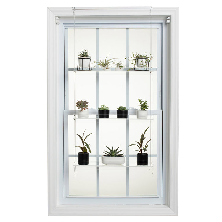 Hanging Window Plant Shelf  - 3 Shelf